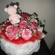 Flower box  z  wosku  sojowego , pachnący 