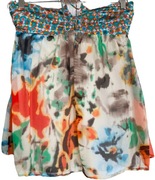 Bluzka ZARA. 100% jedwab, letnia, bez ramiączek. Roz. 36/S