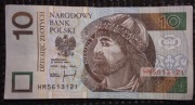 Banknot obiegowy 10zł seria HM