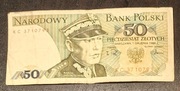 Banknot 50 ZŁ 1 grudnia 1988 Karol Świerczewski UNIKAT PRL seria KC 3710793