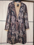 Płaszcz wiosna marynarka cienki guzik kieszenie plus size 44 42 