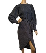 Dzianinowa połyskująca sukienka Zara rozmiar s