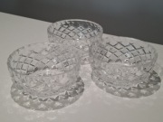 Szklana miseczka _ salaterka _ owocarka _ PRL _ 3 sztuki