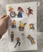 Naklejki Pokemon 10 sztuk wz2