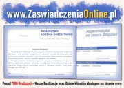 Zaświadczenie dla Chrzestnych kup online