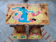 Meble dziecięce stolik I 2 krzesła Kubuś Puchatek