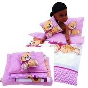 Poszewki + wkłady - Pościel Misie dla lalki typu Paola, Barbie