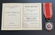 Medal Siły Zbrojne w Służbie Ojczyzny srebrny kapitan LWP z legitymacją