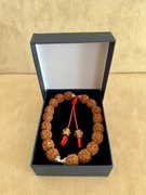 Bransoletka Rudraksha Mukhi 5 naturalna regulowana 20 -26cm