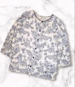 Biała bluzka do spania piżama w granatowe wzorki 100% bawełna rozmiar L