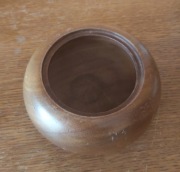 Stara drewniana szkatułka popielniczka miska XXw.