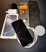 iPhone 16 Pro 128GB 100% + Ładowarka + 6 Etui + Ładowarka i Uchwyt Magsafe