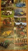 Zestaw 11 kart z ilustracjami zabytkowych samochodów m.in.: Pieper Bentley
