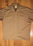 Koszula Olymp r. 43 męska brązowa dł rękaw bawełniana gładka 