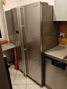 Lodówka Samsung srebrna Side by Side dwudrzwiowa, No Frost, Twin Cooling