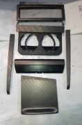 Zestaw konsola 2-Din Decory Carbon.Stojak napoje,ramka klima.vw Golf 4