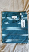 Wrangler t-shirt rozm XXL jak XXXL zielony morski w białe paski 