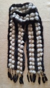 Szal szalik kulki naturalne futro 