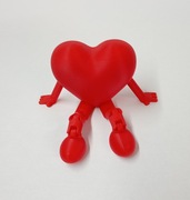 Serce soczyście czerwone - serduszko z ruchomymi nogami