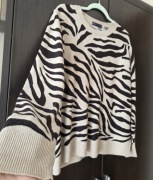 sweter sweterek cienki zebra M&S Marks Spencer XXL 44