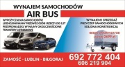Wynajem busa 9os busów dostawczych przyczep lawet
