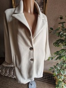 Płaszcz płaszczyk damski kurtka na podszewce jasny kremowy