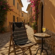 Czarno-złota tunika / bluzka bez rękawów, rozmiar M/L