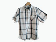 Firetrap Koszula Męska 100% Bawełna M 38 Krótki Rękaw Kratka BDB