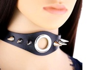 Choker gotycki z otworem punk rock metal gothic choker Obroża