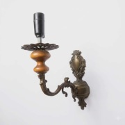 Kinkiet mosiężny, lampa 