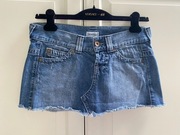 Jeansowa spódniczka mini Topshop denim surowe wykończenie