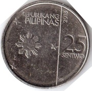 FILIPINY 25 sentimo 2018, KM# 299, AU