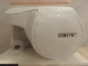 Kompletny Futerał Do Aparatu SONY NEX-3 Biała Skóra Naturalna Zestaw NOWY!