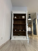 Stylowy drewniany regał biblioteczka klasyczny prowansalski