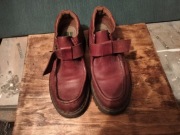Buty skórzane brązowe na  grubej podeszwie gumowej rozm. 43