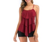 Damski strój kąpielowy tankini 2-częściowy M falbanki 