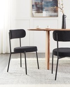 Zestaw 2 krzeseł do jadalni ALLISON Boucle Czarny NOWE