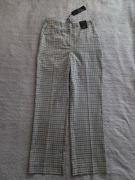 Nowe eleganckie wełniane spodnie w kant kratę kratkę Autograph 36