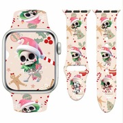 Pasek do Apple Watch 38-49 mm iWatch ultra 1-10 SE Christmas skull beż róż 