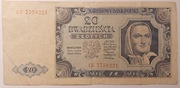 BANKNOT 20 zł Z 1948 ROKU, SERIA CG