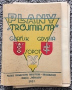 Gdańsk, Sopot, Gdynia, Trójmiasto - przewodnik z mapami 1954