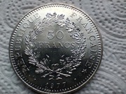 Francja 50 Franków Herkules 1977r, Srebro