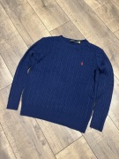 Sweter Polo Ralph Lauren M granatowy warkocze