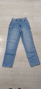 SPODNIE JEANSOWE H&M DIVIDED 36 BAGGY SZWEDY JASNE