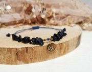 Bransoletka kamienie naturalne noc kairu grawer talizman amulet 