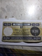 Bon towarowy 20 centów