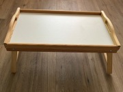 Stolik śniadaniowy,  pod laptop do łóżka, drewniany, składany, taca duża.
