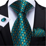 Zestaw krawat poszetka spinki do koszuli