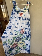 Długa wiskozowa sukienka na lato etno boho vintage wiskoza S M L XL