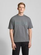HUGO__koszulka męska / t-shirt (XXL oversize) szara / Dinkee / BOSS